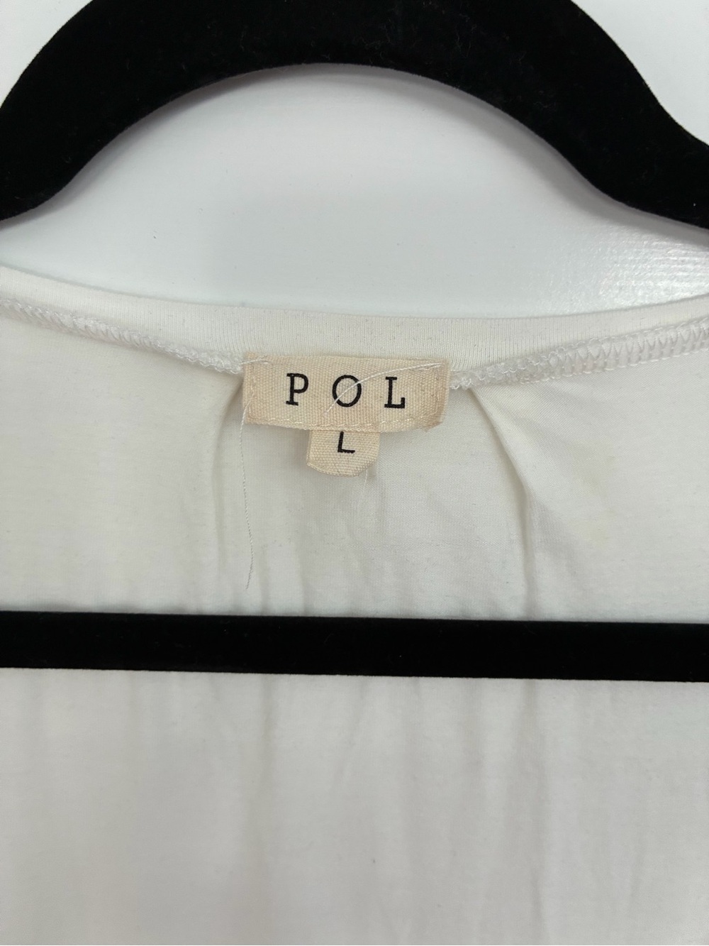 POL White Women’s Classic Scoop Neck Tshirt
